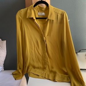 A.L.C mustard rich color blouse